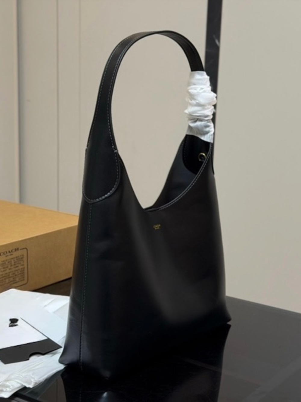 Coach Brooklyn 34 Leather Shoulder Bag